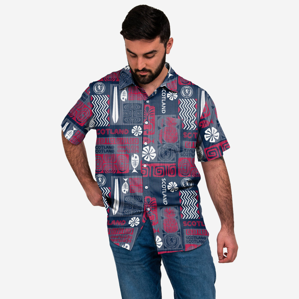 Scotland Tiki Button Up Shirt FOCO S - FOCO.com | UK & IRE