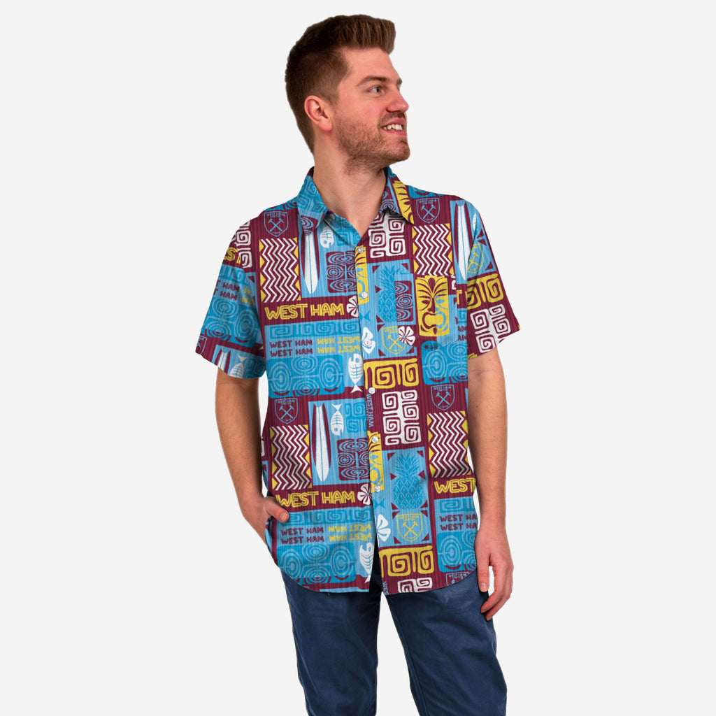 West Ham United FC Tiki Button Up Shirt FOCO S - FOCO.com | UK & IRE