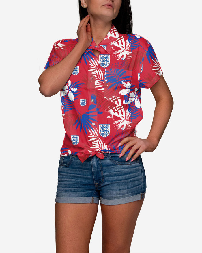 England Womens Floral Button Up Shirt FOCO S - FOCO.com | UK & IRE