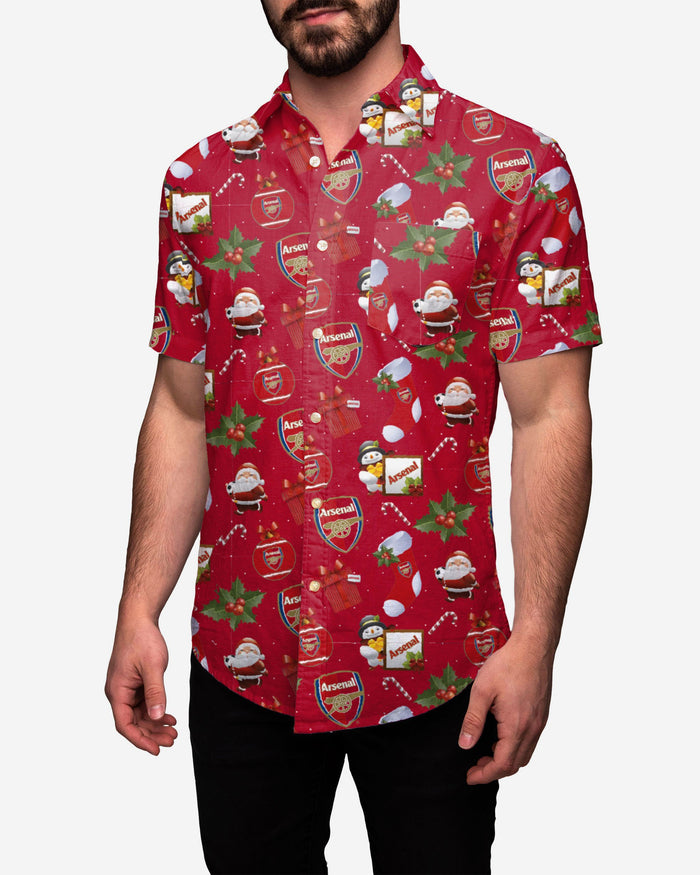 Arsenal Tropical Christmas Button Up Shirt FOCO - FOCO.com | UK & IRE