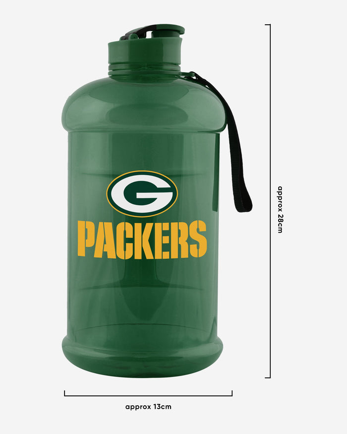 Green Bay Packers 2000 mL Clear Sports Bottle FOCO - FOCO.com | UK & IRE