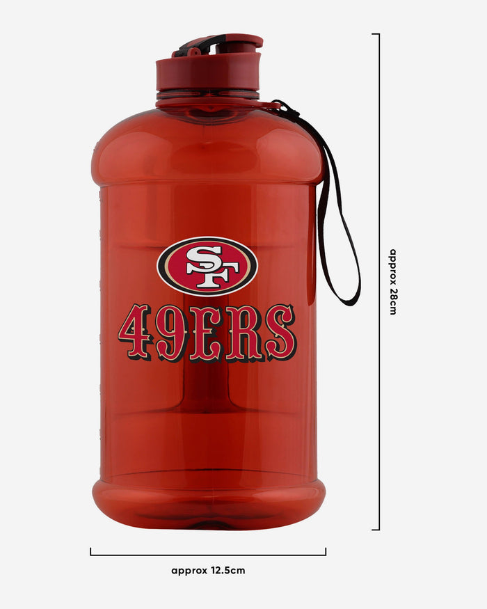 San Francisco 49ers 2000 mL Clear Sports Bottle FOCO - FOCO.com | UK & IRE