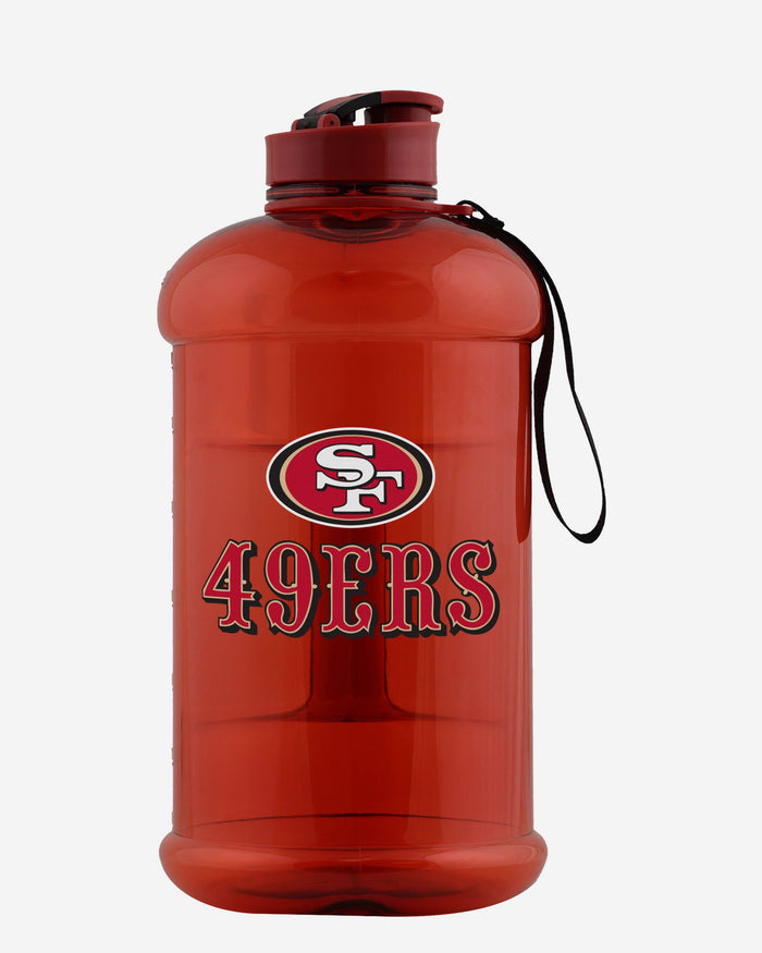 San Francisco 49ers 2000 mL Clear Sports Bottle FOCO - FOCO.com | UK & IRE