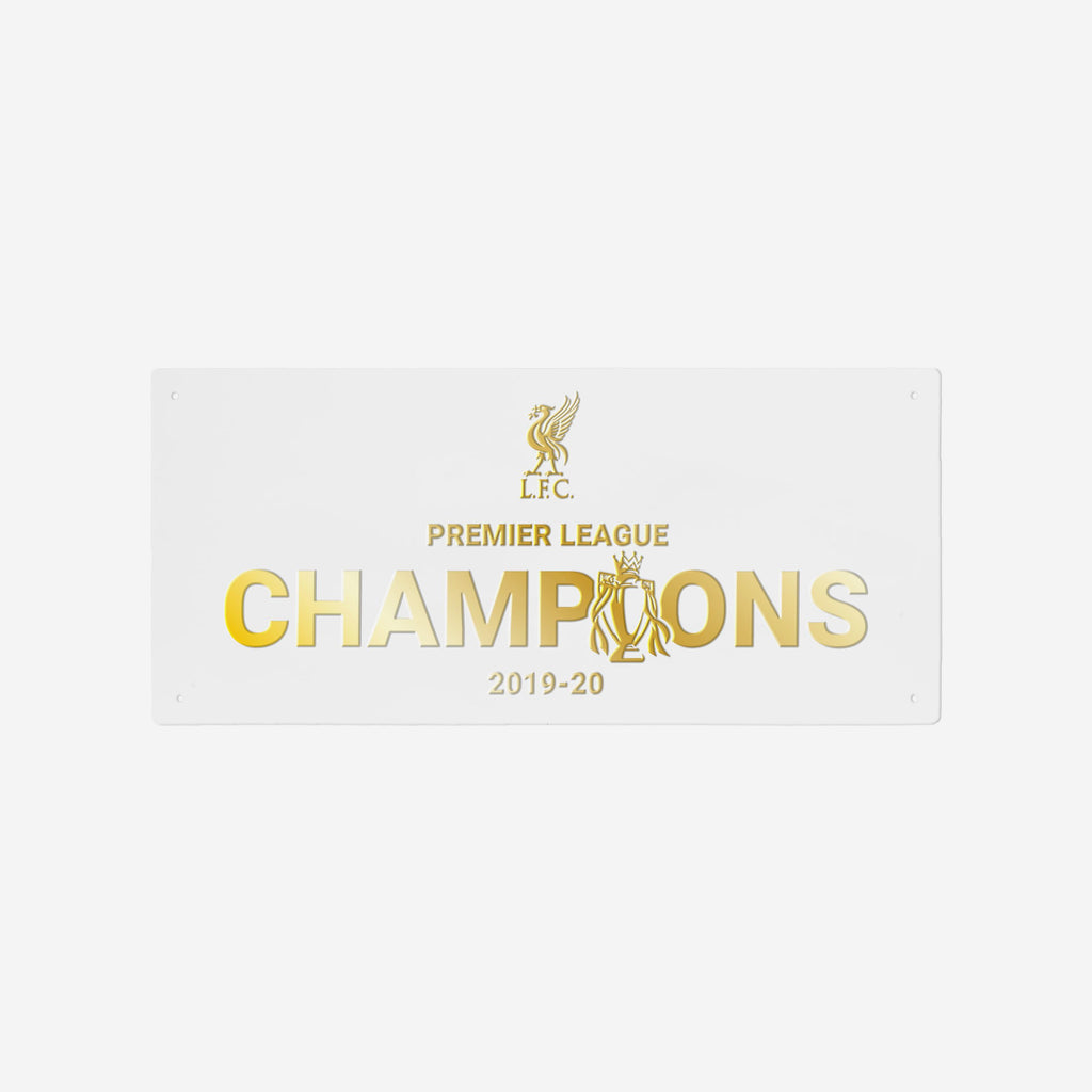 Liverpool FC 2019-20 Champions White & Gold Street Sign FOCO - FOCO.com | UK & IRE