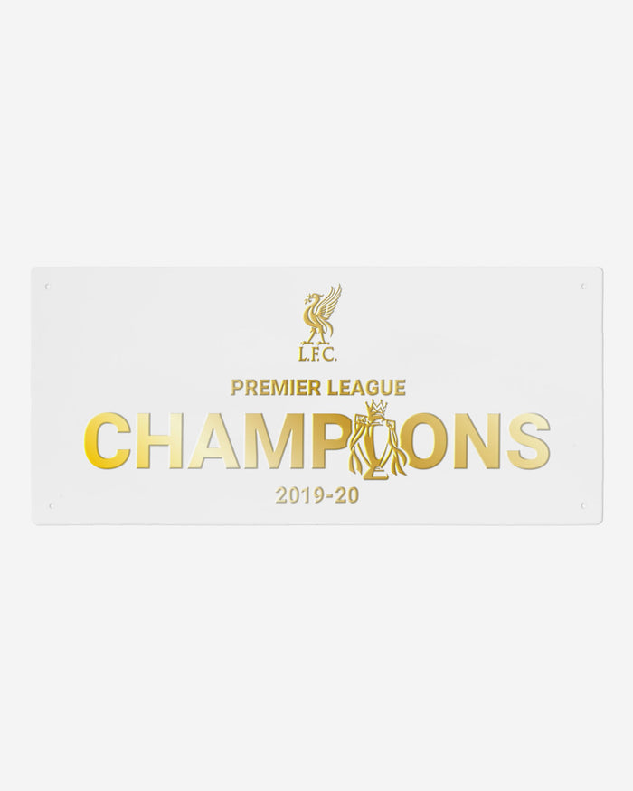 Liverpool FC 2019-20 Champions White & Gold Street Sign FOCO - FOCO.com | UK & IRE