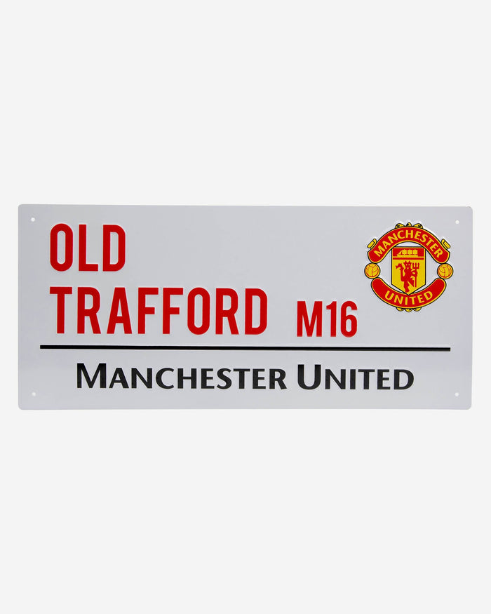 Manchester United FC White Street Sign FOCO - FOCO.com | UK & IRE